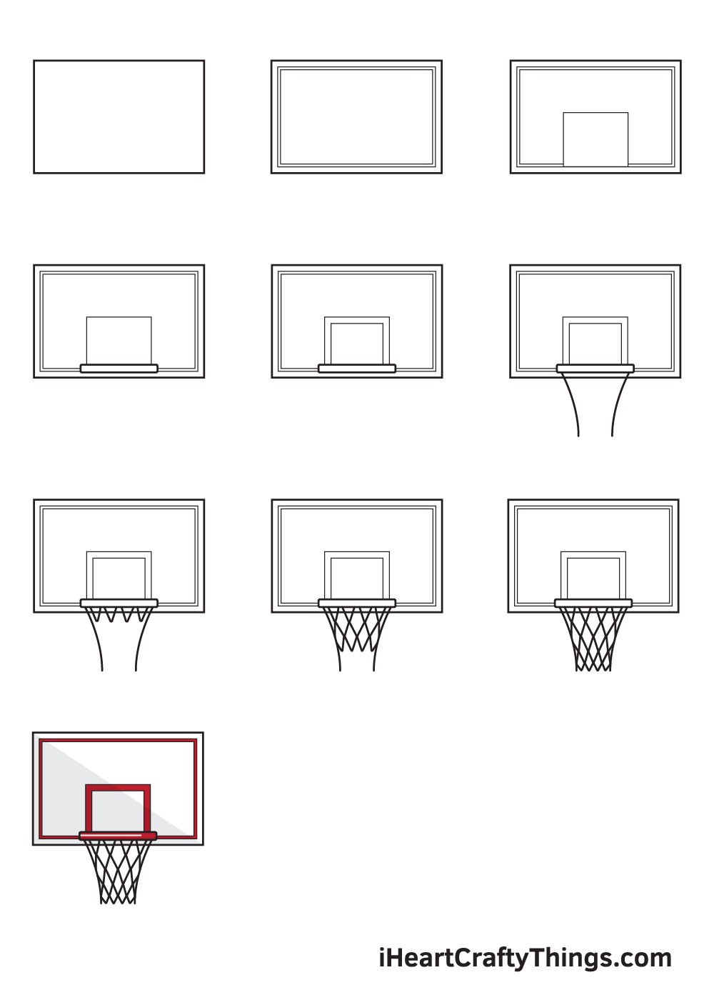 images How To Draw A Basketball Hoop Step By Step i heart crafty things