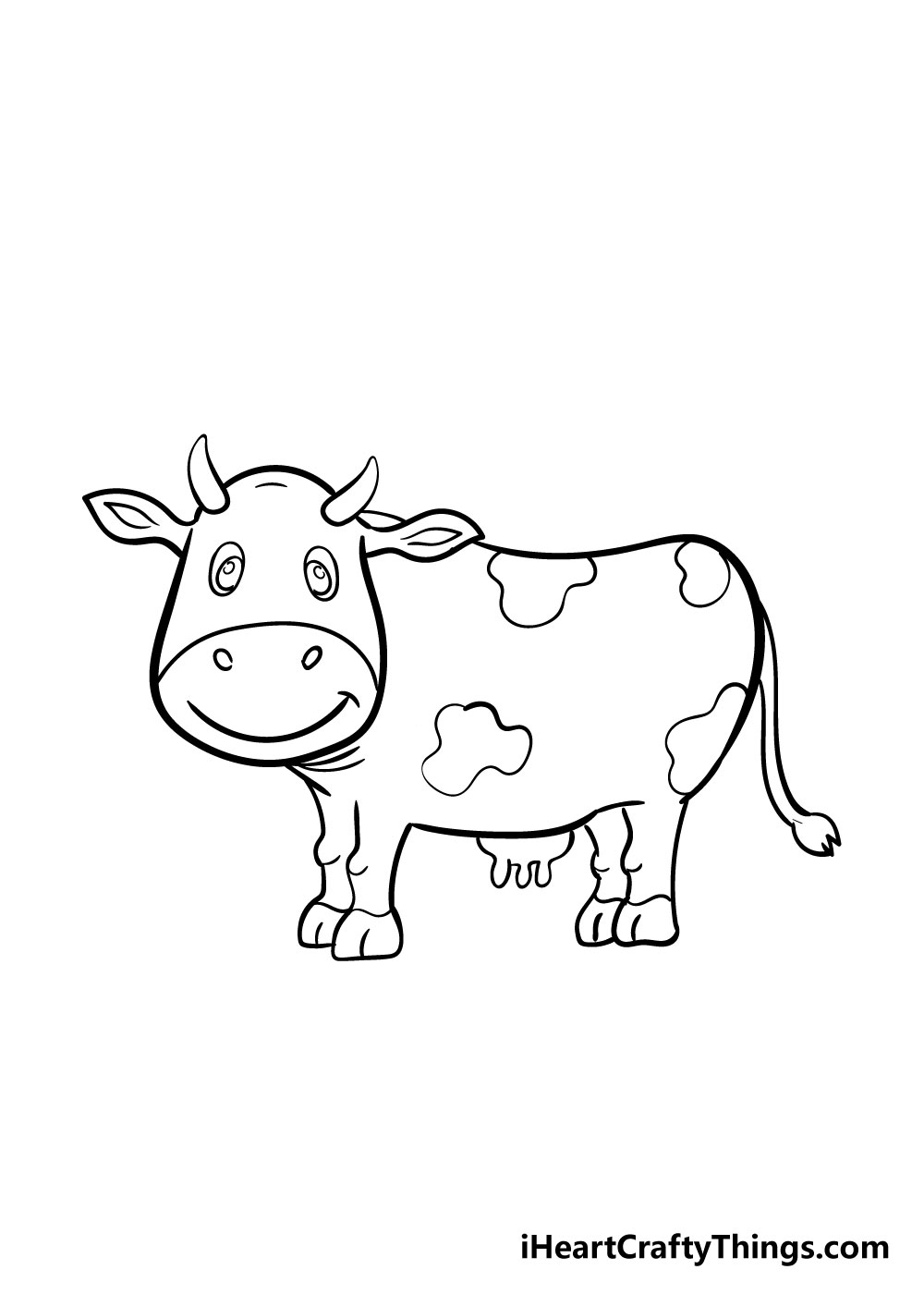 It's the year of the cow in the chinese zodiac! Cow Drawing How To Draw A Cow Step By Step