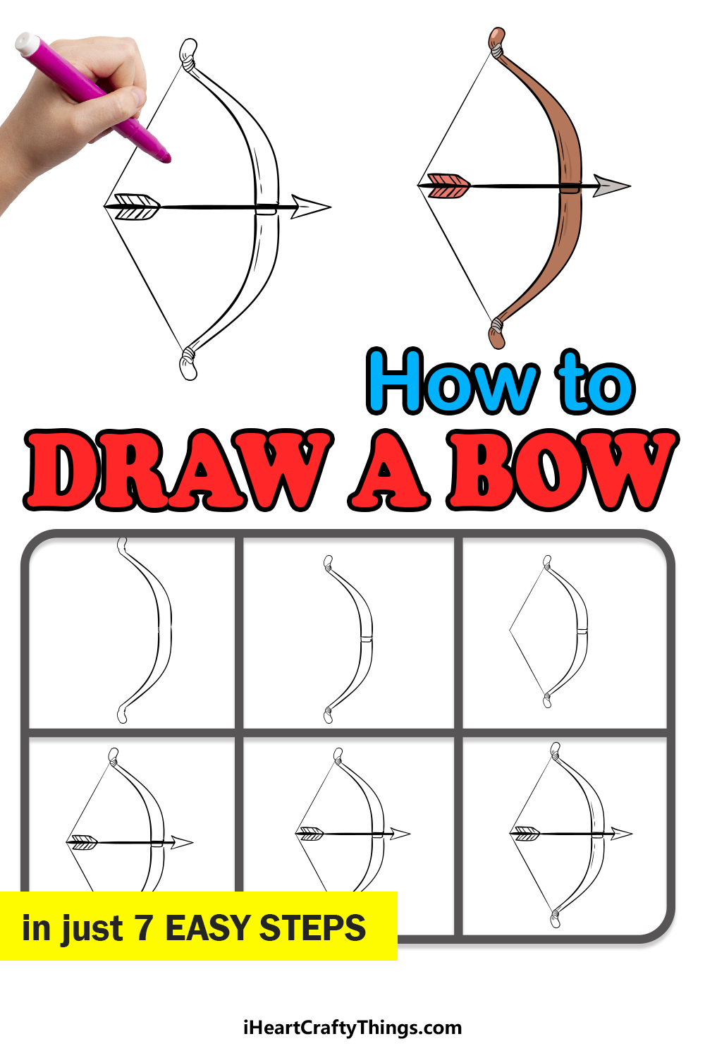 For this part, you will make two small cardboard st. Bow Drawing How To Draw A Bow Step By Step