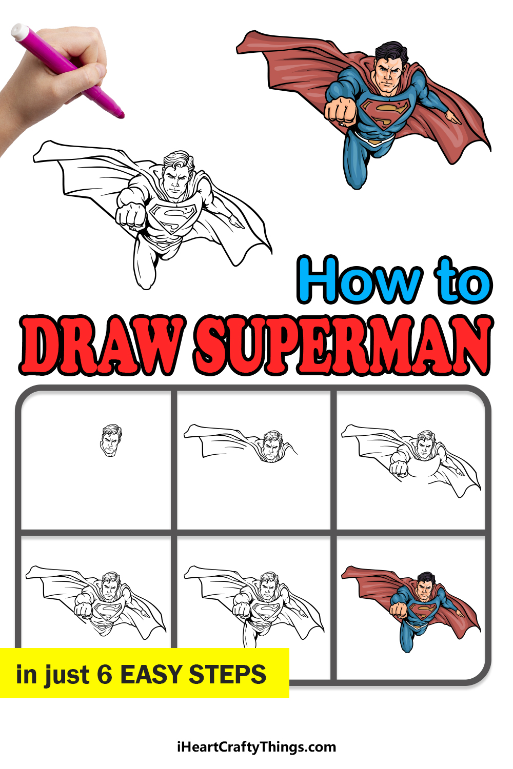 Superman Drawing How To Draw Superman Step By Step