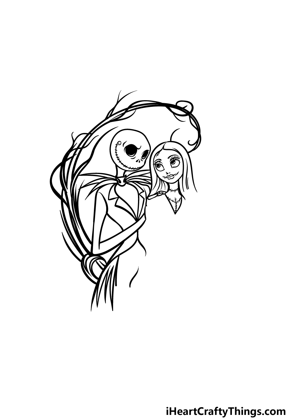 Jack and sally coloring pages