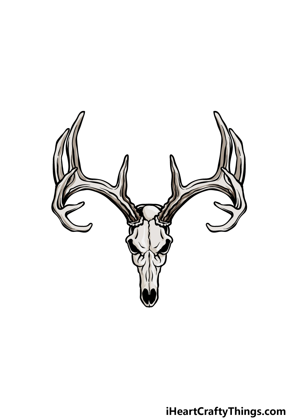 This time i'll be showing you how to draw a male deer, or a buck. Deer Skull Drawing How To Draw A Deer Skull Step By Step