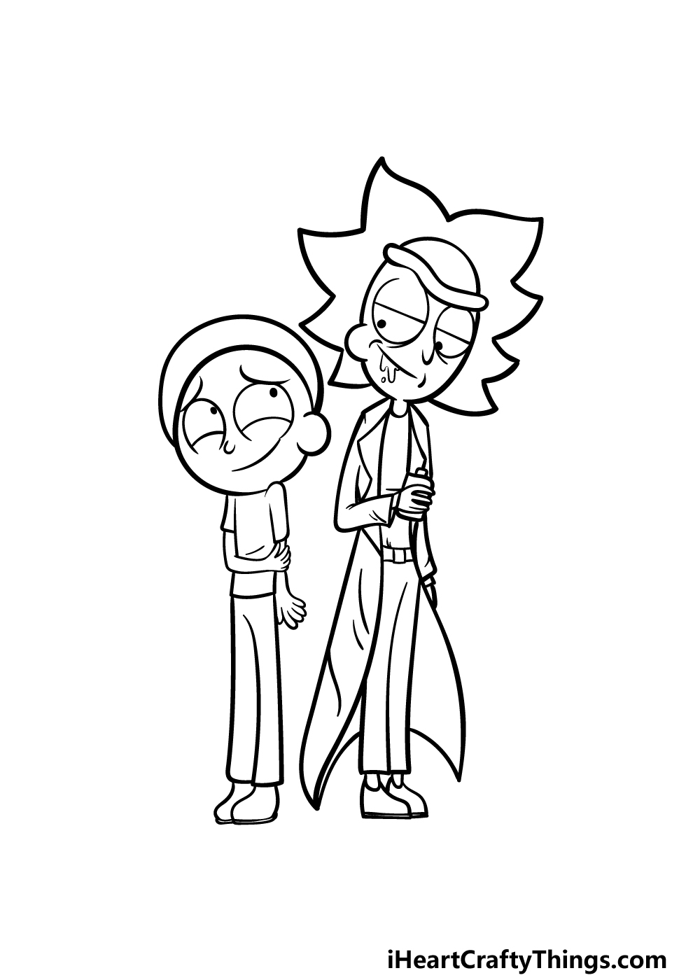 The anime was produced and animated by sunrise, and aired in japan on nagoya television from april 30, 1988 to march 4, 1989. Rick And Morty Drawing How To Draw Rick And Morty Step By Step
