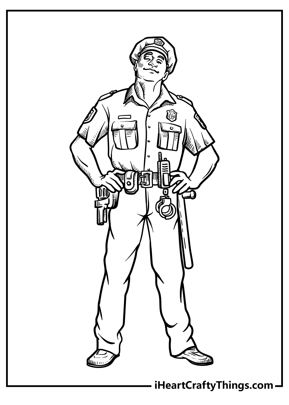 Give her this pair of police officer coloring pages to inspire her. Printable Police Coloring Pages Updated 2022