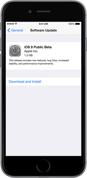 iOS 9 Public Beta