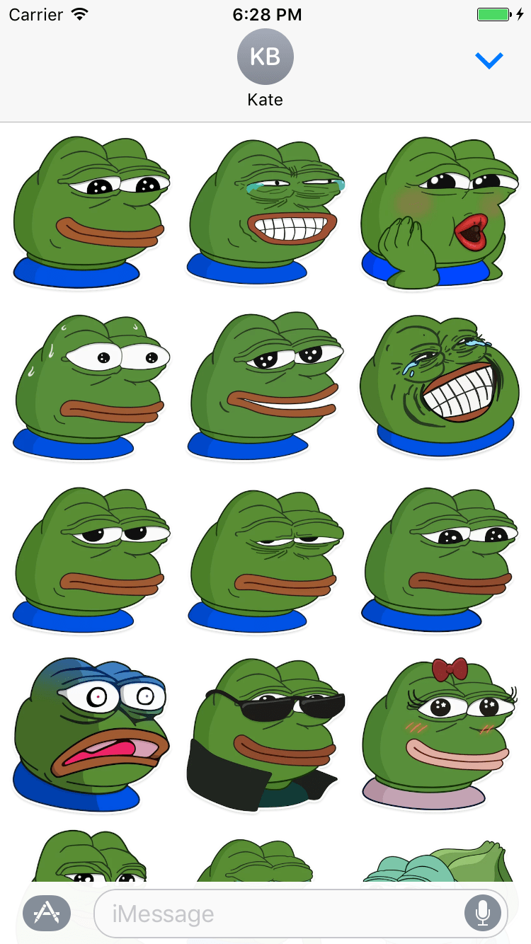 Baixe agora os stickers do “Pepe The Frog” para o iMessage | iHelp BR, image size:750x1334