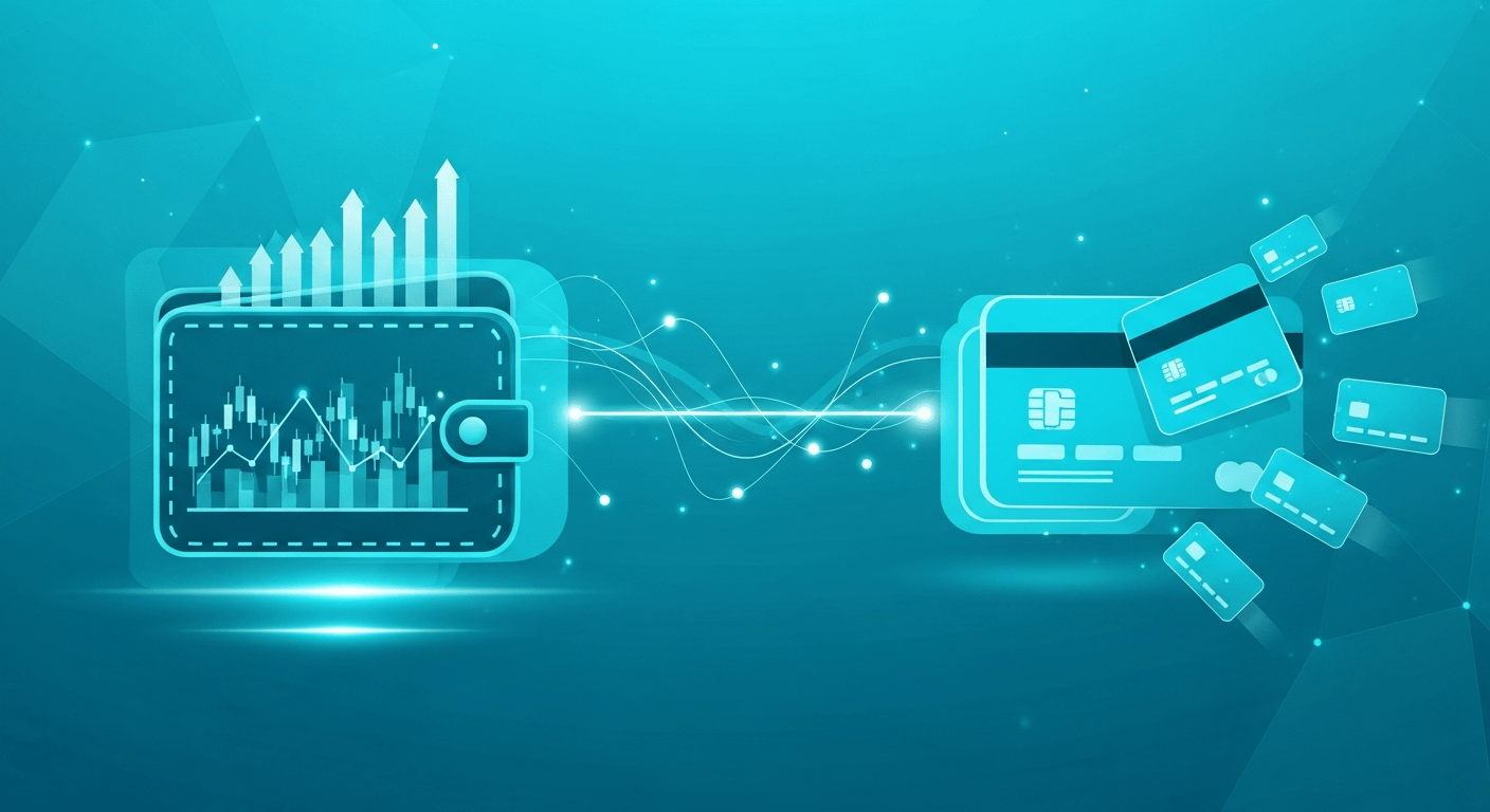 AI agents trading stocks and making payments in a cyan-teal financial technology concept