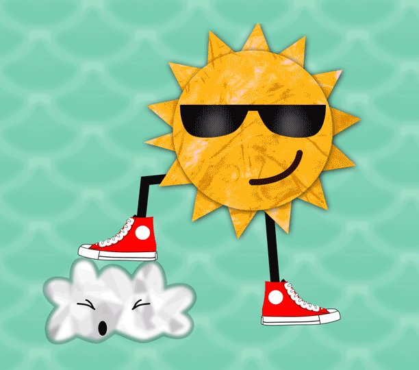 Create something inspired by the weather outside today.