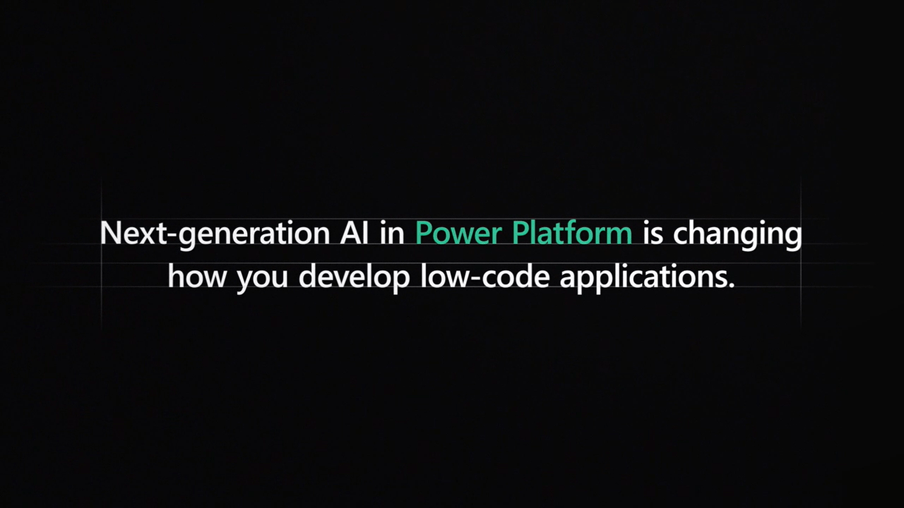Power Platform Copilot in Power Apps maker studio describing the app to build