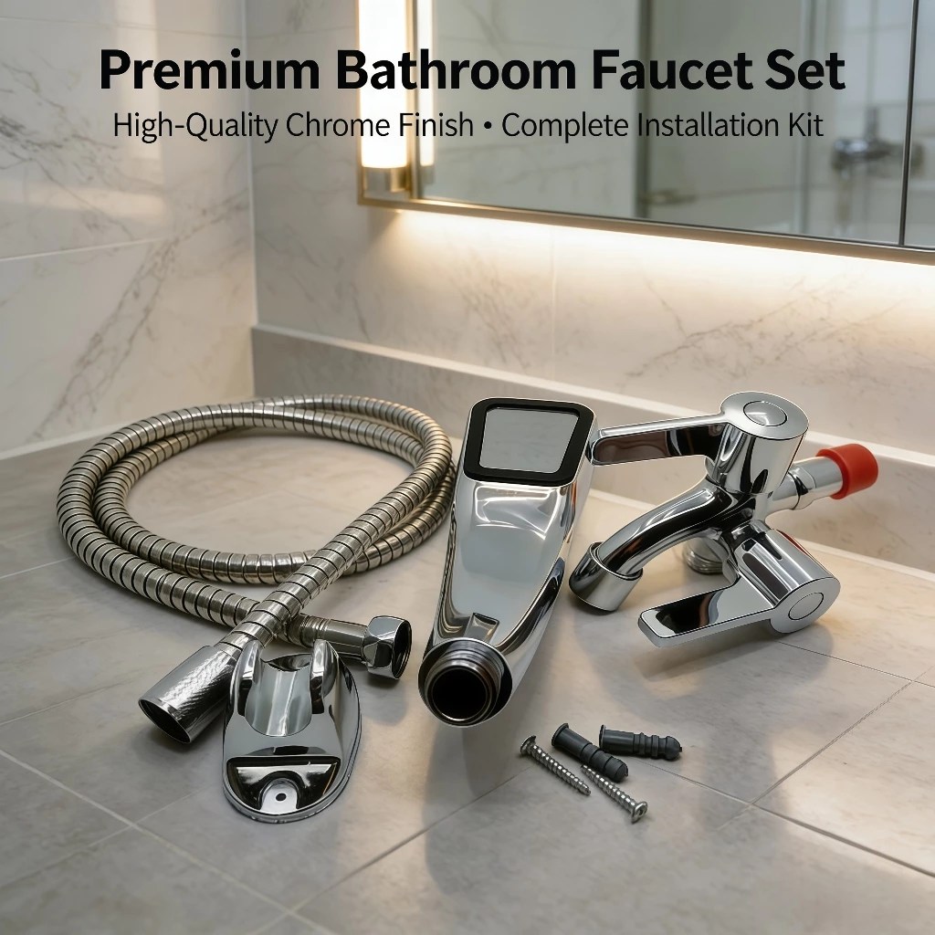 4 In 1 Paket Shower Komplit – Kran Cabang 300 Lubang Air Lembut