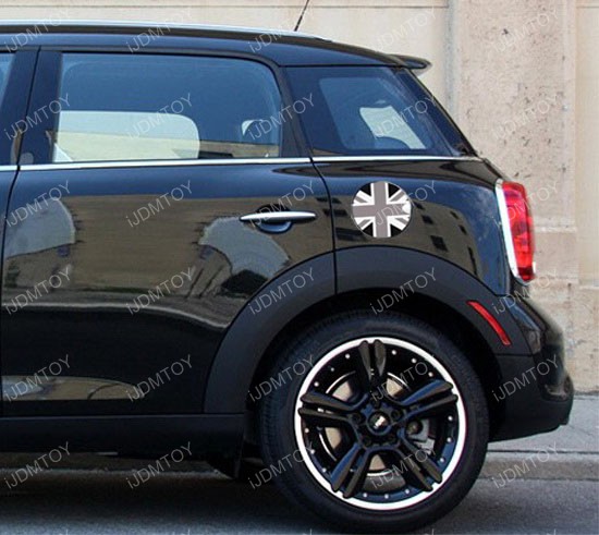 Mini cooper union jack uk flag pattern gas cap cover vinyl sticker
