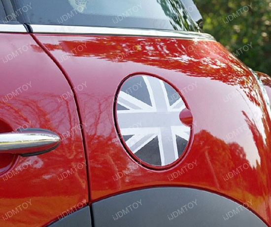 Mini cooper union jack uk flag pattern gas cap cover vinyl sticker