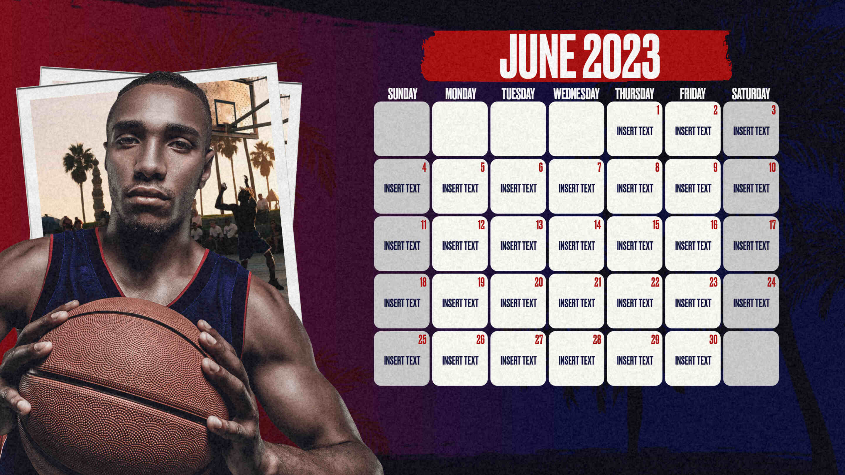 Free Basketball Schedule Graphic Templates Template 2189 Preview 