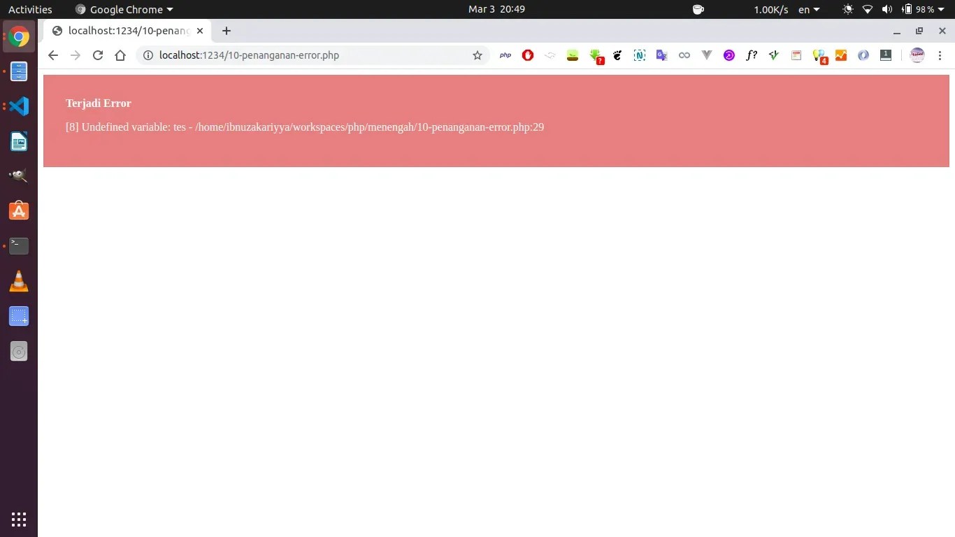 PHP: Jenis dan Penanganan Error [1/2] | Jago Ngoding