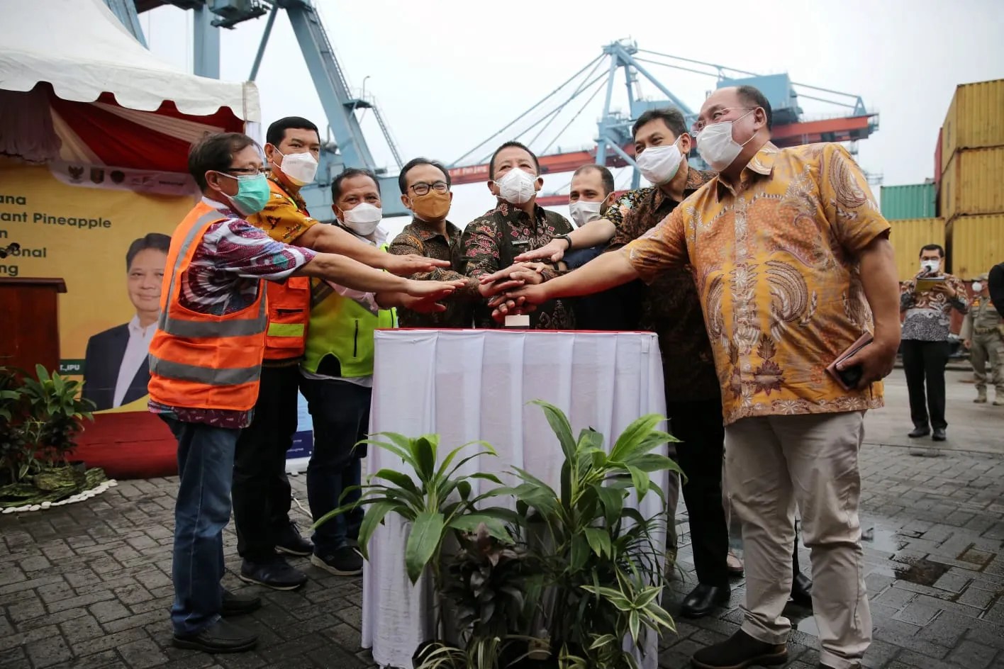 Lampung Lepas Ekspor Produk GGP ke Singapura Melalui Rute Baru Meratus Line