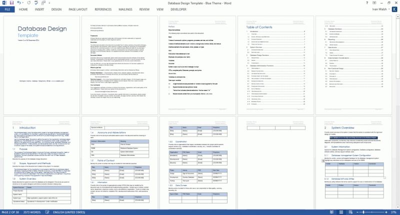 Editable Database Design Document Ms Word Template Ms Excel Data Database Design Proposal - Ultra HD HD Mountain Patterns | Free Download