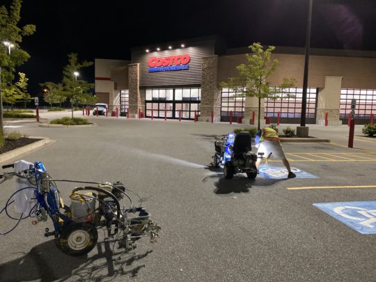 Parking lot striping contractor
