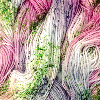 Lucky Violet Color Co Crab Apple Tree yarn colorway
