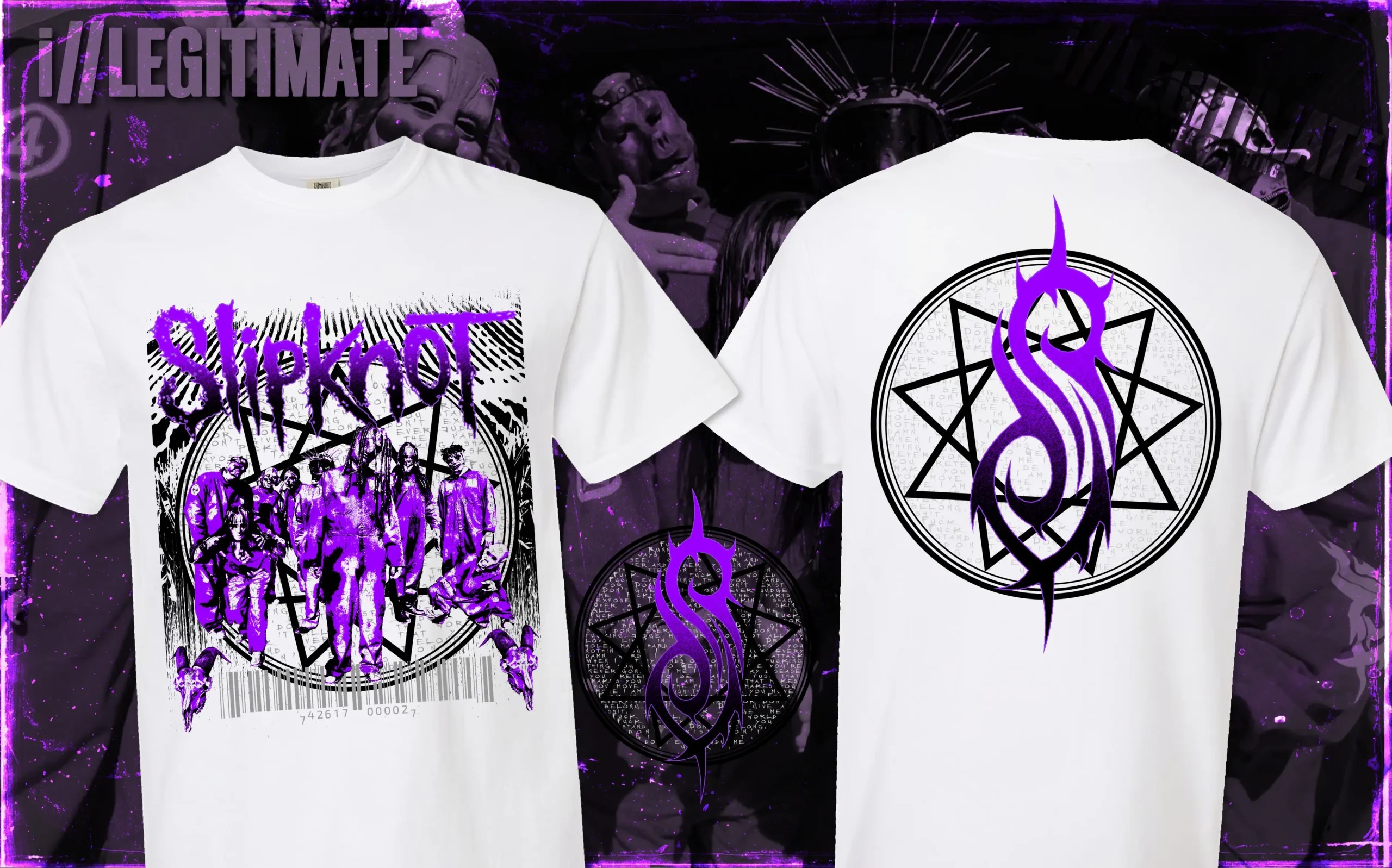 Slipknot 1999 Self Titled Surfacing White T-Shirt
