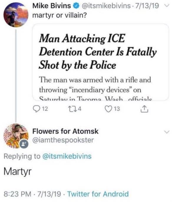 Dayton Shooter: Satanist, Member Of ANTIFA, Despised ICE, Interacted With Left-Wing Media Outlets 4 tweet