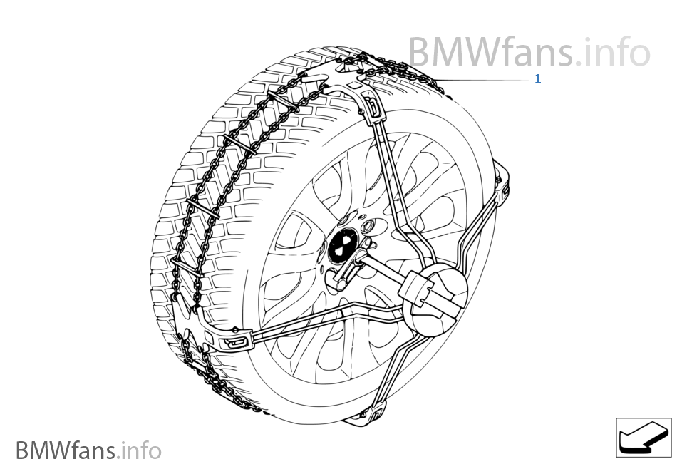 Snow chain "bmw easy fit"