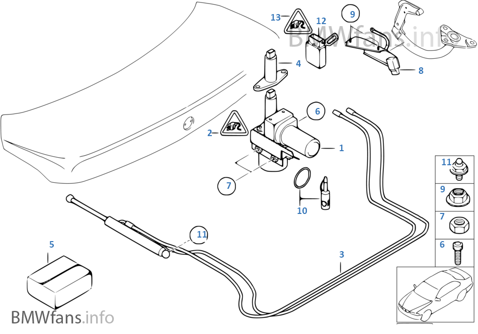 How To Remove Replace Bmw Trunk Hood Struts Trunk Lid Hydraulic Unit Fluid by Genuine BMW Vehicle Fitment.