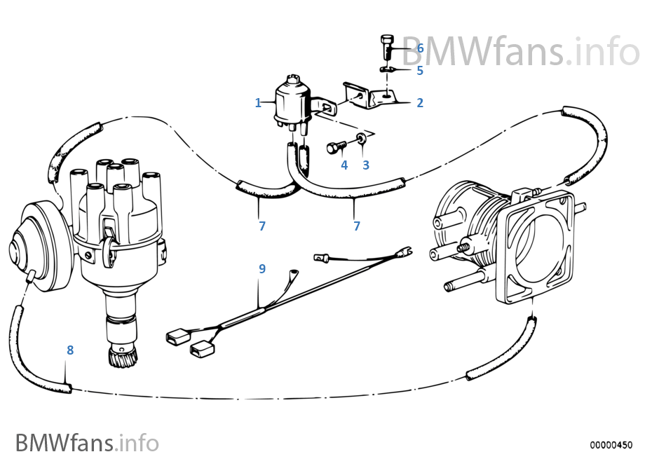 · 2.4 l m21 i6. Vacum Control Bmw 5 E28 528i M30 Europe