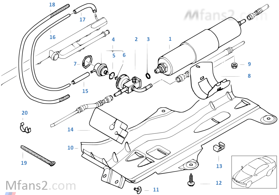 Fuel filter, pressure regulator