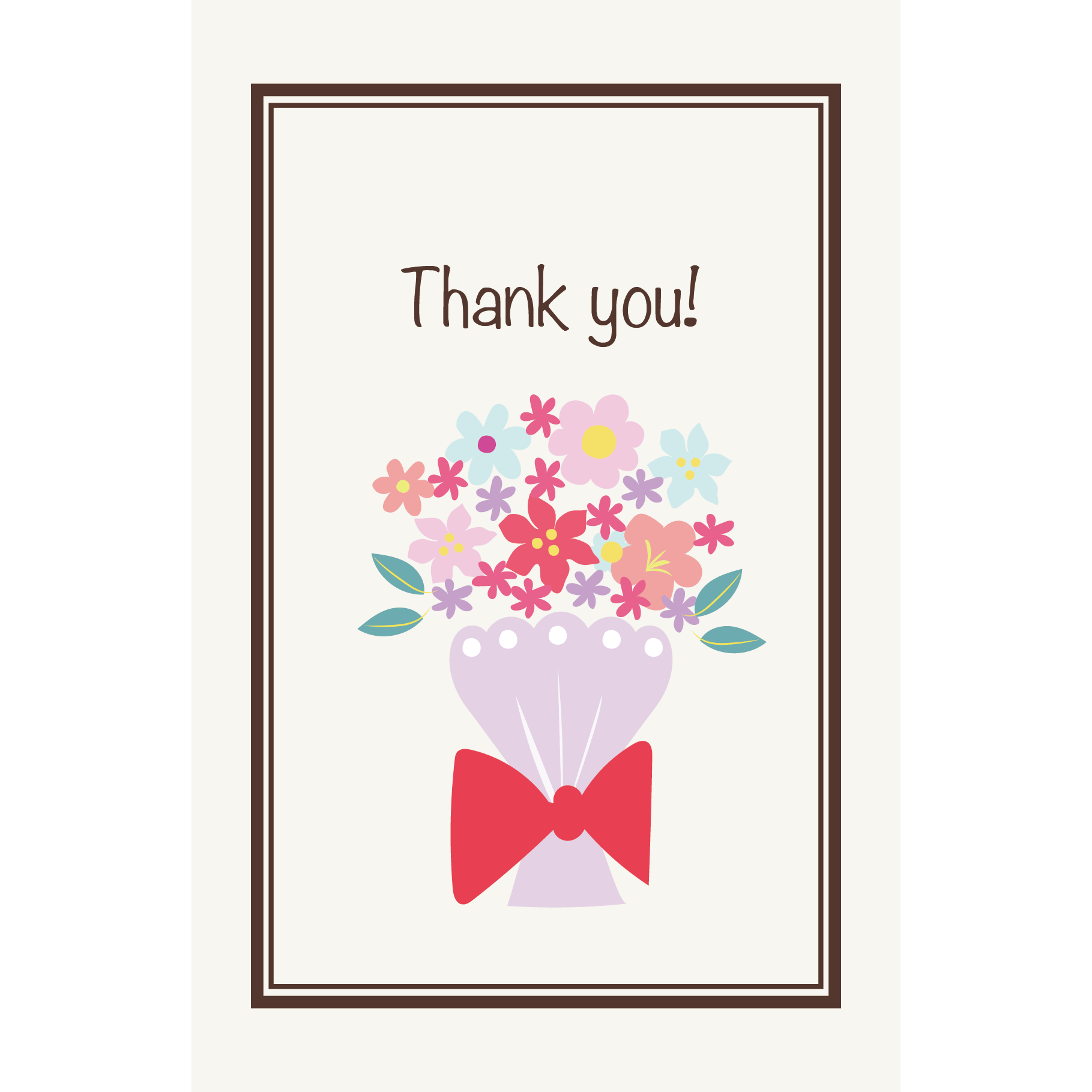 お礼状 ハガキ Thank youカード イラスト(感謝を込めて) | 商用フリー(無料)のイラスト素材なら「イラストマンション」