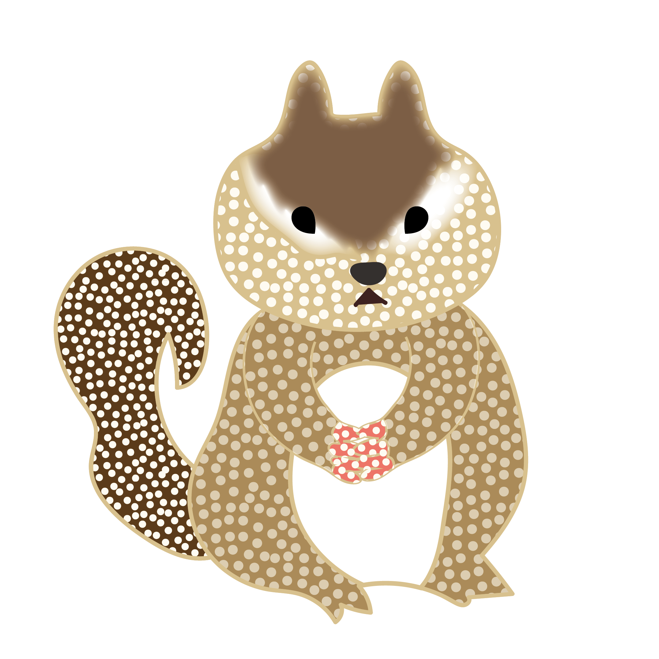 オシャレでかわいい♪「リス（栗鼠・りす）」の 無料 イラスト【動物】 | 商用フリー(無料)のイラスト素材なら「イラストマンション」