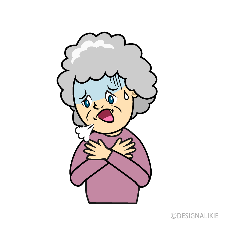 Compatible with all popular graphics and video applications. Elderly Woman Short Breath Cartoon Free Png Image Illustoon