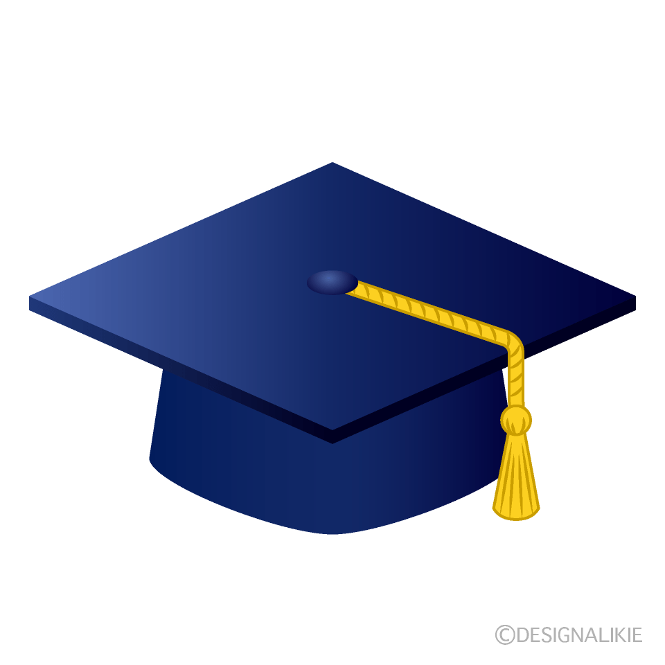 Blue graduation cap clip art