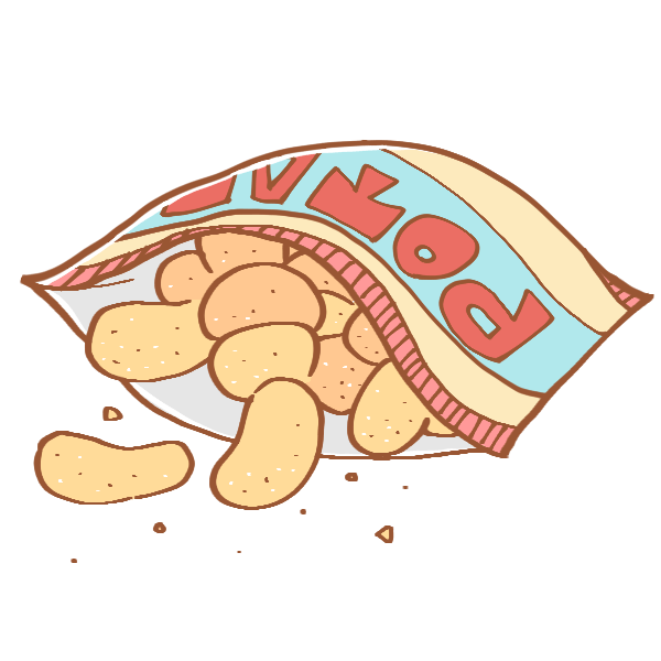 スナック菓子のイラスト | かわいいフリー素材が無料のイラストレイン