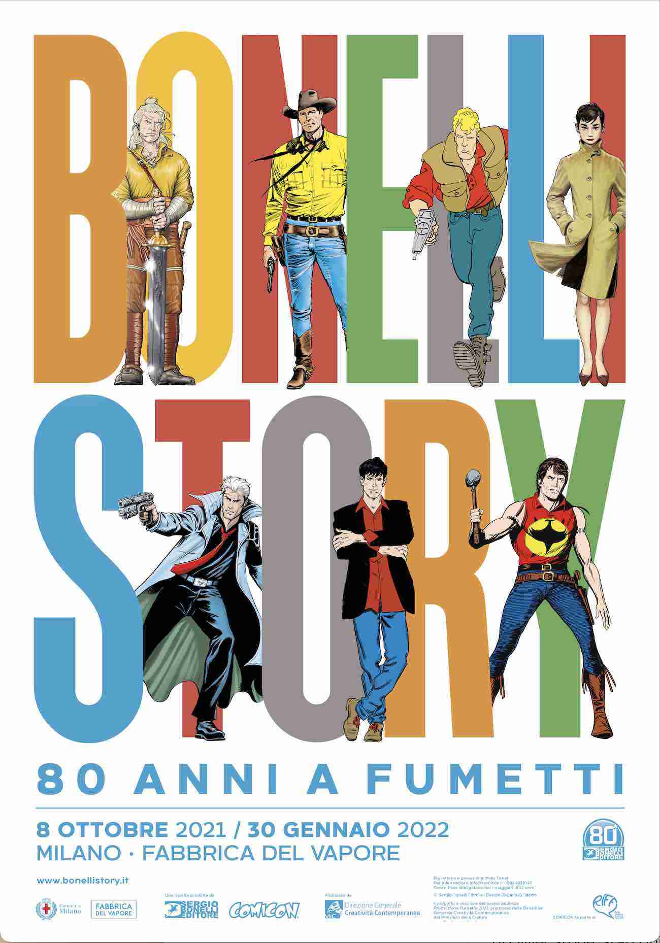 BONELLI STORY 80 anni a fumetti, 8 ottobre 2021 – 30 gennaio 2022 a Milano