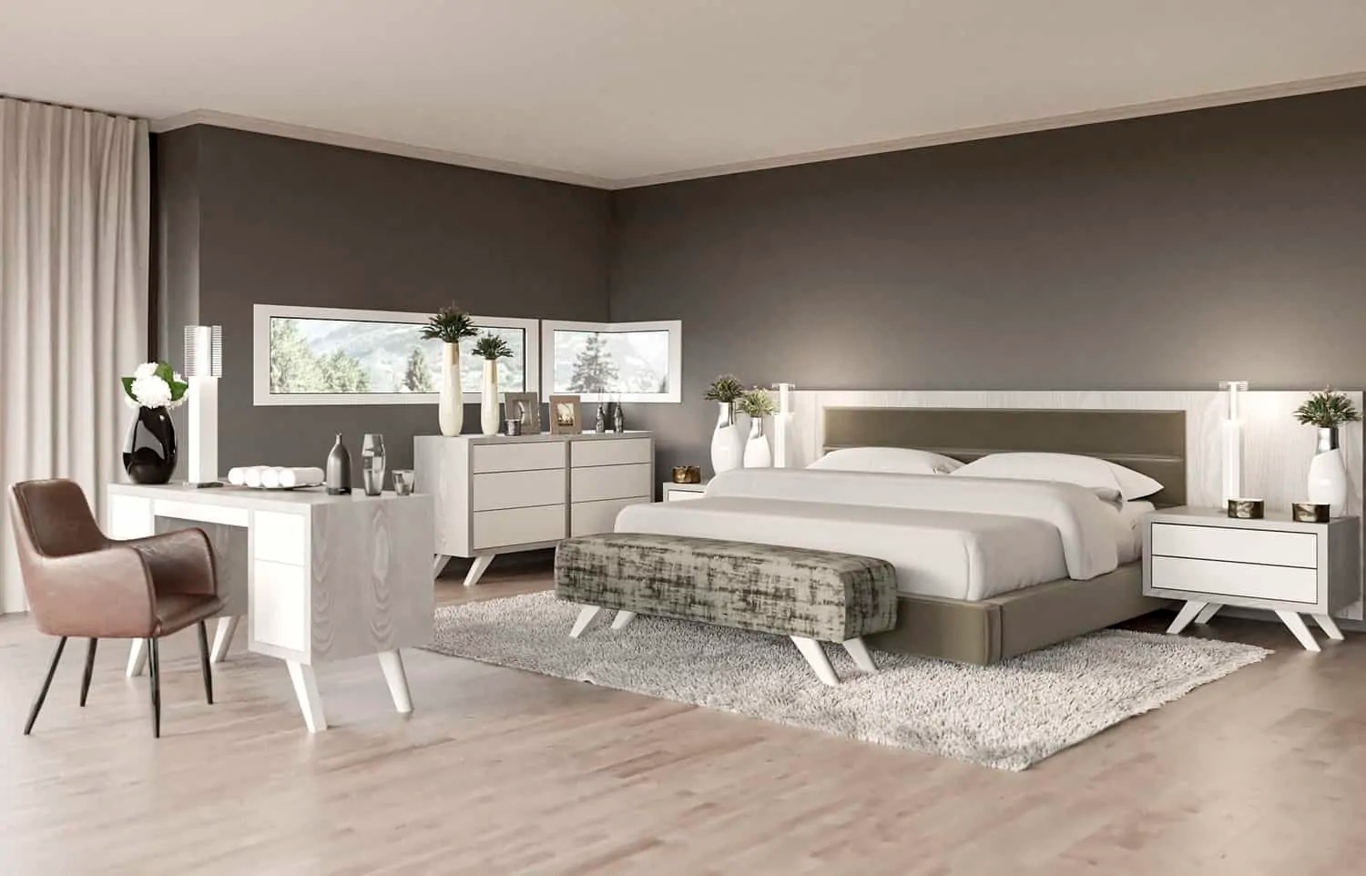 Cama King Size Horizontal Baja Con Lambrin De Madera Iloliving Com