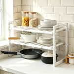 Soporte Organizador De Fregadero 2 Estantes Ajustable - Imagen 3