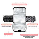 Cambiador Portatil Bebe Plegable Impermeable Porta Toallitas - Imagen 3