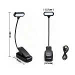 Lampara Led Portátil Con Pinza Usb Batería Recargable - Imagen 2