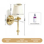 Lampara Aplique De Pared Estilo Vintage Cobre - Imagen 4