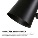 Lampara De Escritorio Portatil Nordica Con Madera Lectura - Imagen 4