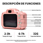 Camara Digital Portatil Infantil Resistente Caidas Micro Sd - Imagen 2