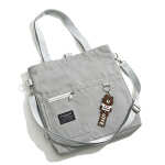 Cartera Bolsa Totebag Moderna Lona Multi Cierres - Mediana