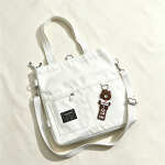 Cartera Bolsa Totebag Moderna Lona Multi Cierres - Pequeña - Imagen 4