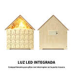 Calendario Adviento Navidad Grande Casita De Madera C/ Luces - Imagen 4