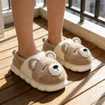 Pantufla Alta Unisex Con Interior De Corderito Diseño Osito - Imagen 6