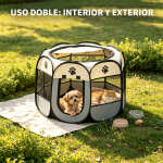Corral Plegable Para Mascota Canil Cerco Para Perro O Gato S - Imagen 8