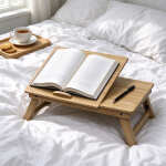 Mesa De Cama Reclinable Para Laptop Libros De Madera - Imagen 2