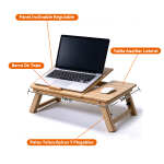 Mesa De Cama Reclinable Para Laptop Libros De Madera - Imagen 3