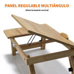 Mesa De Cama Reclinable Para Laptop Libros De Madera - Imagen 5