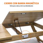 Mesa De Cama Reclinable Para Laptop Libros De Madera - Imagen 6